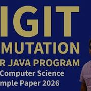 Digit Permutation Cipher Java Program ISC Computer Science Sample Paper 2026