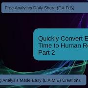 Splunk Tutorial Converting Epoch Time To Human Readable Text Part 2 FADS