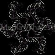 Abstract Animation Of Silver Pattern Rotating Isolated On Black Background Animation Hypnotic