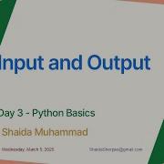Lecture 3 Input And Output In Python Python Ramzan Free Online Course In Pashto