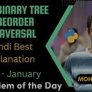 144 Binary Tree Preorder Traversal Python Hindi Best Explanation Python Dsa Coding