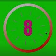 17 Seconds Countdown Timer With Number Display With Alarm Greenscreen Copyright Free