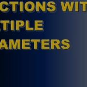 Functions With Multiple Parameters C