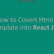 How To Convert HTML Template To React JS React Js Tutorial
