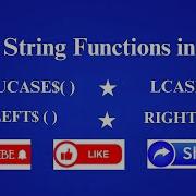 QBasic Tutorial String Functions In QBasic Library Functions QBasic Tutorials