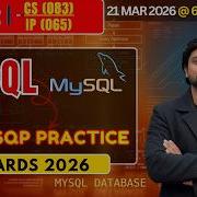 Class 12 CS MySQL Part 03 CBSE Computer Science 2026 Live Boards Preparation