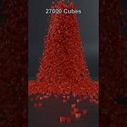 From 1 To 27 000 Cubes Satisfying Blender Physics Simulation
