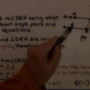 8th Grade Math 11 1c Finding Unknown Angle Measures Transversals