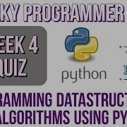NPTEL Programming Data Structures Algorithms Using Python Week 4 Quiz Answers
