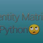 Print Identity Matrix In Python