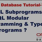 PL SQL Subprograms PL SQL Modular Programming Types Of SubPrograms Oracle Database Tutorial