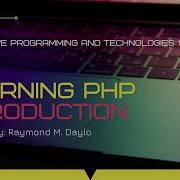 Introduction Integrative Programming And Technologies 1 PHP