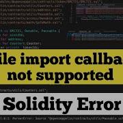 File Import Callback Not Supported Solidity Error Openzeppelin Error