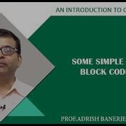 Some Simple Linear Block Codes I