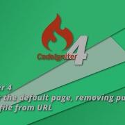 CodeIgniter 4 Tutorial How To Set The Default Page Removing The Public And Index File From URL