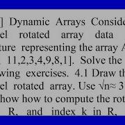 4 W Dynamic Arrays Consider A 2 Level Rotated Array Data Structure Representing The Array A 8 11