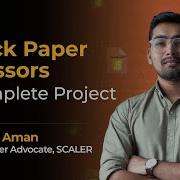 Rock Paper Scissors Game Using JavaScript Complete Project HTML CSS Web Development SCALER