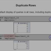 Oracle SQL Video Tutorial 6 DISTINCT Keyword
