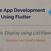 AppDev In Flutter Dynamic Display Using ListView Builder In Stateless And Stateful Widget