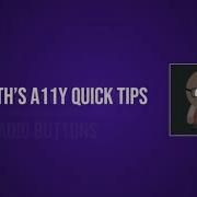 Keyboard Testing Radio Buttons Dr Keith S Accessibility A11y Quick Tips