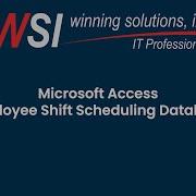 Access Employee Shift Scheduling Database Template