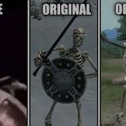 Skeleton Banging Shield Meme VS Original