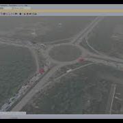 Tribune Roundabout Traffic Simulation With Sequential Exiting PTV Vissim 2021 SP 04 Demo