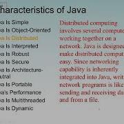 Java Program Characteristics Object Oriented Programming Portable Robust Secure Distributed