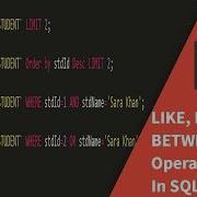 LIKE IN And BETWEEN Operators In SQL
