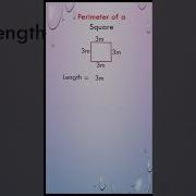 Perimeter Of A Square With Length Of Each Side 3m Mathmap Mathshorts