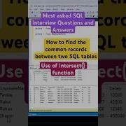 Как найти общие записи между двумя таблицами SQL короткиезаметки кодирование Sql Sqlqueries