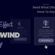 Tailwind CSS Only Awesome Testimonials Section Card Hover Effect Tailwindcss