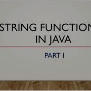String Library Functions In JAVA PART 1