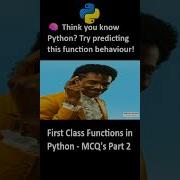 Python MCQ Lecture 16 Quiz Part 2 First Class Functions In Python Interview Questions DVT101