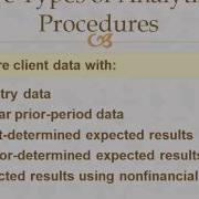Five Types Of Analytical Procedures