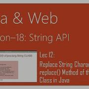 String API In Java 12 Replace String Characters Replace Method Of The String Class In Java