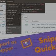 Snippets QuickNav Import The Code Snippet Version Free Add On For The Code Snippets Plugin