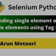 Finding Single Element Or Multiple Elements On Web Page Using HTML Tag Name Selenium Python