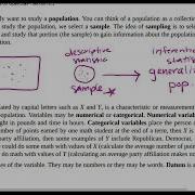 MATH 1342 Population Vs Sample And Parameter Vs Statistic