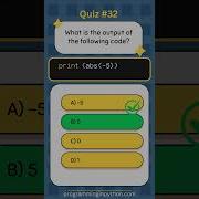 Python Quiz 32 What S The Answer Quiz 32 Python Shorts Quiz Codingchallenge