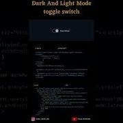 Dark Light Mode Toggle Switch Using HTML CSS JAVASCRIPT Shorts Shortsvideo