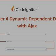 Dynamic Dependent Dropdown In Codeigniter 4 With Ajax