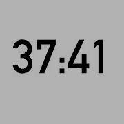 45 Minute Countdown Modern Black On White