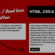 Read More Read Less Button With HTML CSS JavaScript IT Programmer