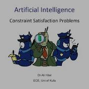 الذكاء الاصطناعي المحاضرة الرابعة مسائل تحقيق القيود Constraint Satisfaction Problems
