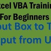 Excel VBA Tutorial 04 Input Box To Take Input From User