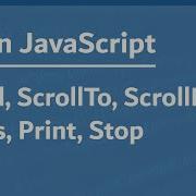 Learn JavaScript In Arabic 2021 109 Scroll ScrollTo ScrollBy Focus Print Stop