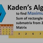 Maximum Sum Rectangle In A 2D Matrix Kadane S Algorithm Applications Dynamic Programming