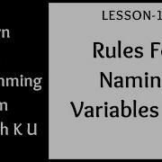 Rules For Naming Variables In C Lesson 17 Learn C Programming From Subhash K U