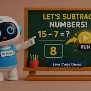 Subtraction In Python For Kids Live Coding Demo